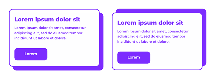 A preview of the offset shadow experiment, showing two different configurations